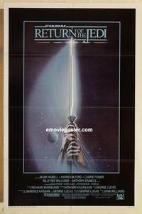 k825 RETURN OF THE JEDI one-sheet movie poster '83 George Lucas classic!