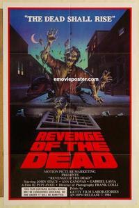 k830 REVENGE OF THE DEAD one-sheet movie poster '84 Pupi Avati, zombies!