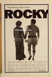 k841 ROCKY one-sheet movie poster '77 Sylvester Stallone, boxing!