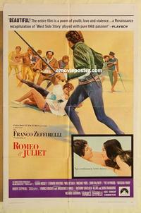 k850 ROMEO & JULIET one-sheet movie poster '69 Franco Zeffirelli