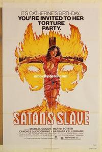 k859 SATAN'S SLAVE one-sheet movie poster '79 invited to her torture party!
