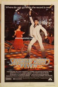 k860 SATURDAY NIGHT FEVER one-sheet movie poster '77 John Travolta, disco!