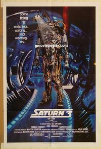 k863 SATURN 3 one-sheet movie poster '80 Kirk Douglas, Farrah Fawcett