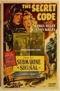 k872 SECRET CODE Chap 7 one-sheet movie poster R53 Paul Kelley, WWII serial