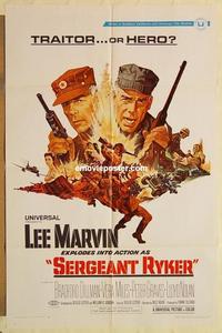 k880 SERGEANT RYKER one-sheet movie poster '68 Lee Marvin, Vera Miles