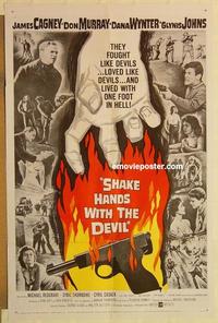 k884 SHAKE HANDS WITH THE DEVIL one-sheet movie poster '59 James Cagney