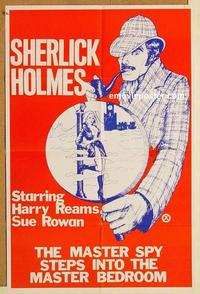 k888 SHERLICK HOLMES one-sheet movie poster '76 detective sex, Harry Reems