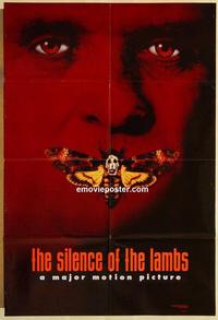 k897 SILENCE OF THE LAMBS style B teaser one-sheet movie poster '90 Hopkins