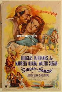 k903 SINBAD THE SAILOR one-sheet movie poster '46 Douglas Fairbanks Jr