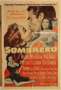 k915 SOMBRERO one-sheet movie poster '53 Ricardo Montalban, Pier Angeli