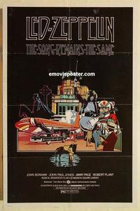 k919 SONG REMAINS THE SAME one-sheet movie poster '76 Led Zeppelin, rock!