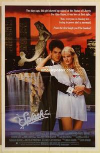 k930 SPLASH one-sheet movie poster '84 Tom Hanks, Daryl Hannah