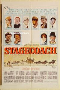 k935 STAGECOACH one-sheet movie poster '66 Norman Rockwell art!