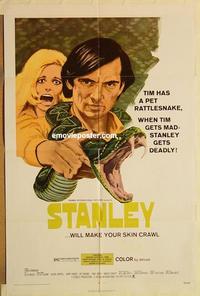 k938 STANLEY one-sheet movie poster '72 scary pet rattlesnake!