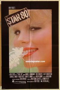 k939 STAR 80 one-sheet movie poster '83 Mariel Hemingway, Bob Fosse