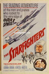 k943 STARFIGHTERS one-sheet movie poster '64 pilots on edge of space!