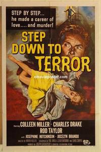 k946 STEP DOWN TO TERROR one-sheet movie poster '59 Colleen Miller, horror!