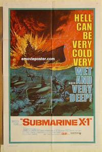 k958 SUBMARINE X-1 one-sheet movie poster '68 James Caan, WWII!