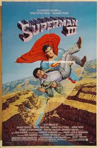 k967 SUPERMAN 3 one-sheet movie poster '83 Chris Reeve, Richard Pryor