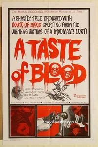 k986 TASTE OF BLOOD one-sheet movie poster '67 Herschell Lewis, vampires!