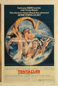 k994 TENTACLES one-sheet movie poster '77 AIP, great octopus image!