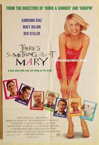 m010 THERE'S SOMETHING ABOUT MARY DS int'l one-sheet movie poster '98 Diaz