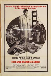 m011 THEY CALL ME MISTER TIBBS one-sheet movie poster '70 Sidney Poitier