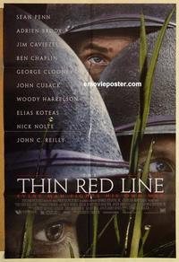 m013 THIN RED LINE style B one-sheet movie poster '98 Penn, Brody, Clooney