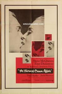 m014 THOMAS CROWN AFFAIR one-sheet movie poster '68 Steve McQueen