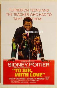 m031 TO SIR WITH LOVE one-sheet movie poster '67 Sidney Poitier, Lulu