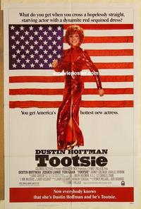 m038 TOOTSIE style B one-sheet movie poster '82 Dustin Hoffman, Lange