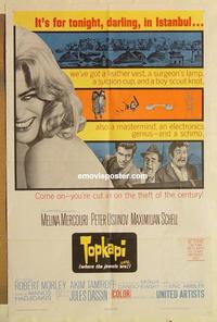 m039 TOPKAPI one-sheet movie poster '64 Melina Mercouri, Schell