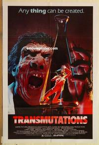 m050 TRANSMUTATIONS one-sheet movie poster '86 wild grotesque monster!