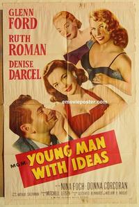 m153 YOUNG MAN WITH IDEAS one-sheet movie poster '52 Glenn Ford