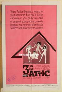 n024 3 IN THE ATTIC one-sheet movie poster '68 Yvette Mimieux, AIP