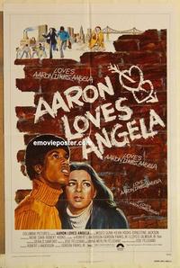 n029 AARON LOVES ANGELA style a 1sh '75 Moses Gunn, Kevin Hooks, Irene Cara, blaxploitation romance!