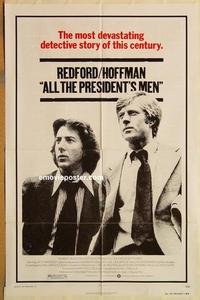 n043 ALL THE PRESIDENT'S MEN one-sheet movie poster '76 Hoffman, Redford
