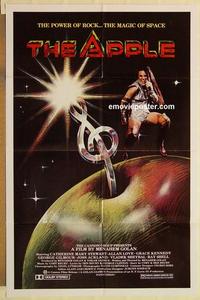 n058 APPLE 'green' style one-sheet movie poster '80 wild rock musical!
