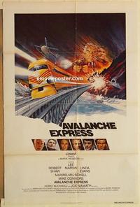 n067 AVALANCHE EXPRESS one-sheet movie poster '79 Lee Marvin, Robert Shaw