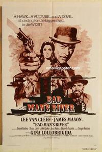 n074 BAD MAN'S RIVER one-sheet movie poster '73 Lee Van Cleef, James Mason