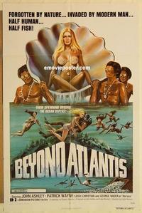 n092 BEYOND ATLANTIS one-sheet movie poster '73 wild sexy swimming girls!