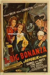 n093 BIG BONANZA one-sheet movie poster '44 Richard Arlen, Bob Livingston