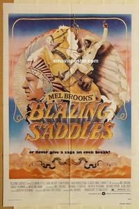 n104 BLAZING SADDLES one-sheet movie poster '74 classic Mel Brooks!
