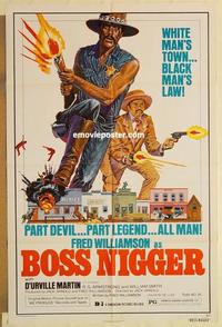 n120 BOSS NIGGER one-sheet movie poster '75 black man's law, Williamson