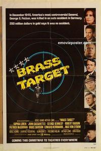 n125 BRASS TARGET advance one-sheet movie poster '78 Kennedy, Sydow, Loren