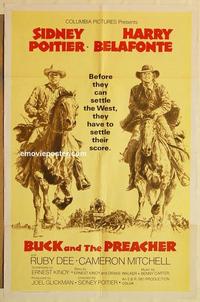 n136 BUCK & THE PREACHER one-sheet movie poster '74 Sidney Poitier