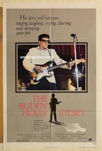 n137 BUDDY HOLLY STORY one-sheet movie poster '78 Gary Busey, Don Stroud