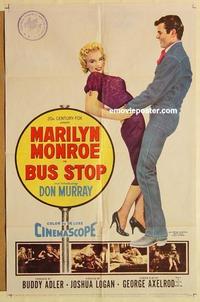 n140 BUS STOP one-sheet movie poster '56 Marilyn Monroe, Don Murray