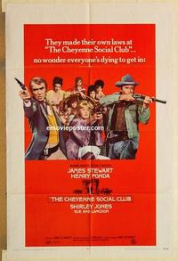 n167 CHEYENNE SOCIAL CLUB one-sheet movie poster '70 Stewart, Fonda