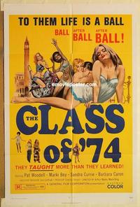 n183 CLASS OF '74 one-sheet movie poster '72 high school teen sex!